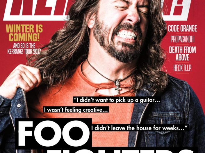 Foo Fighters for the cover of Kerrang! Magazine