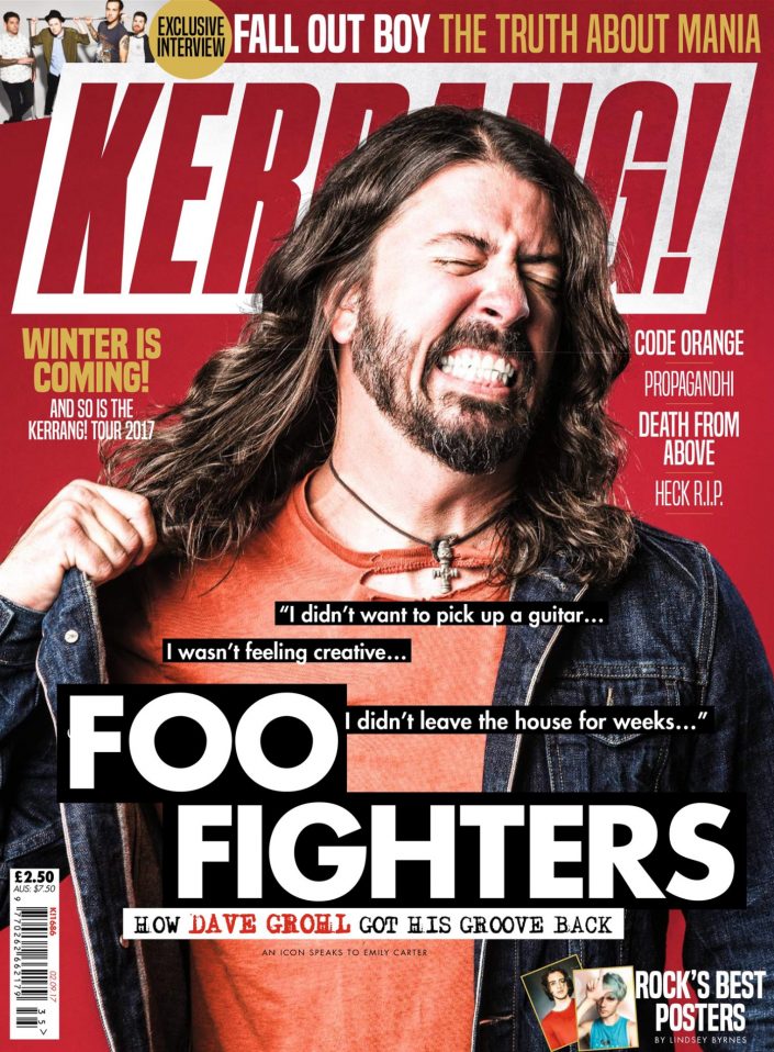 Foo Fighters for the cover of Kerrang! Magazine